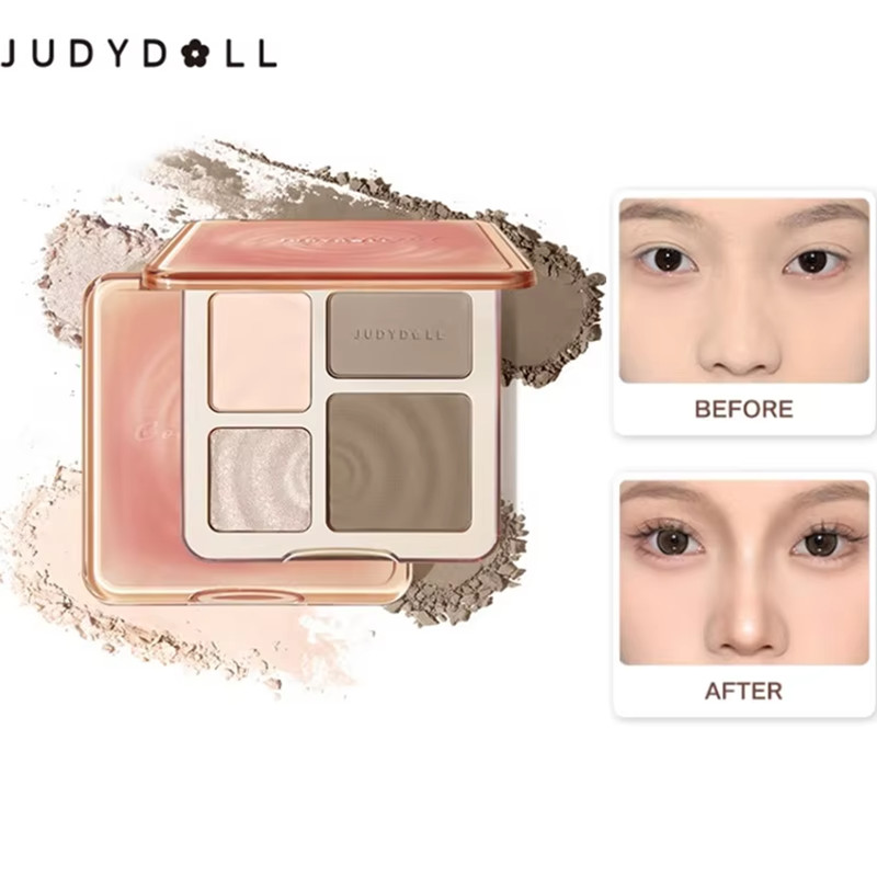 Highlighter Bronzer Palette - JUDYDOLL Wasserdichtes Contour Stick & Highlighter-Palette-Set,