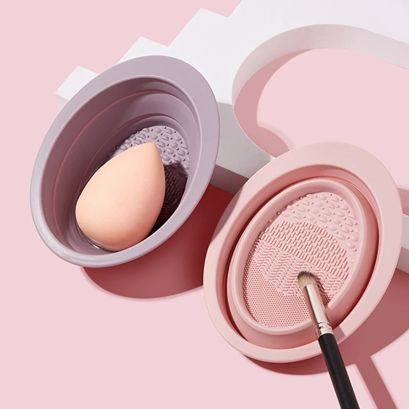 Beauty Makeup Brushes - Silikon-Make-up-Pinsel-Reinigungsschale Kosmetikpinsel-Reiniger Make-up-Pinsel-Reinigungsmatte Koreanischer Stil Multifunktional