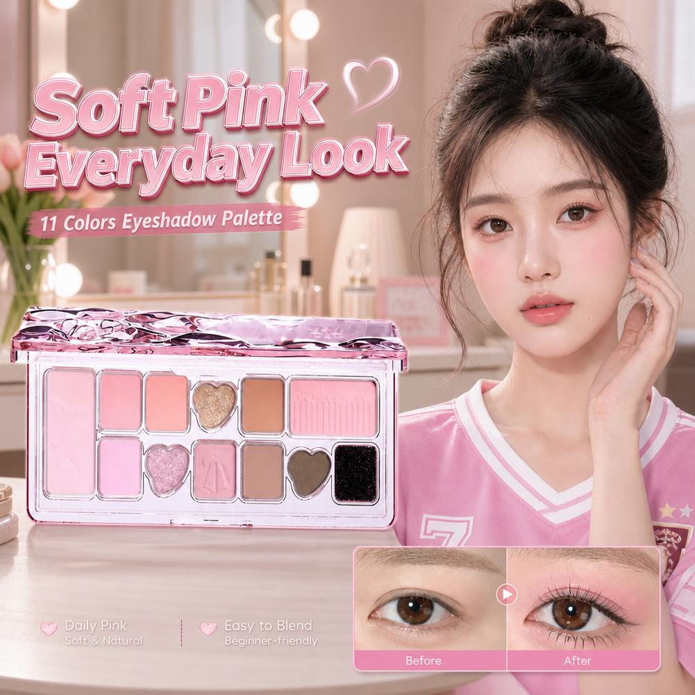 Merit Beauty Makeup - Capel 11-Farben Lidschatten-Palette Perlglanz Matt Langanhaltend