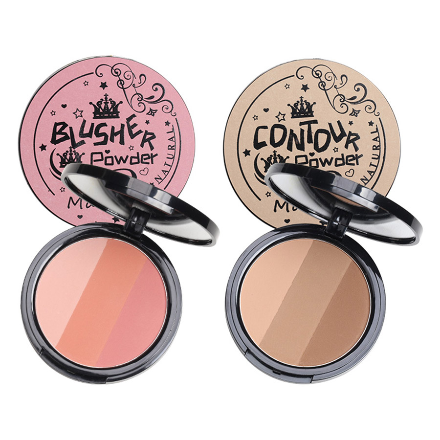 Highlighter Bronzer Palette - 3 in1 drei Farben Puder schale