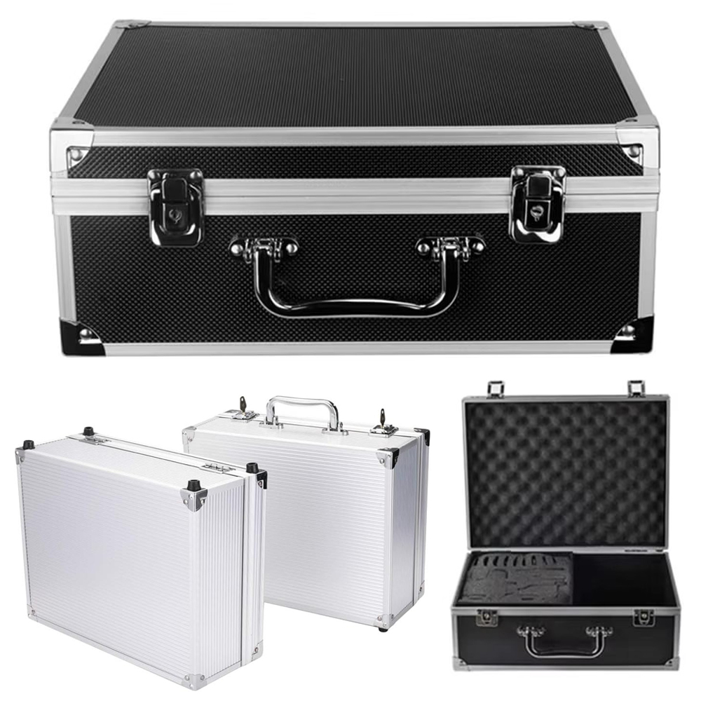 Beauty Makeup Box Set - Großer Tattoo-Kit-Koffer Aluminium-Tätowiermaschinen-Koffer Make-up-Tragetasche 2 Farben