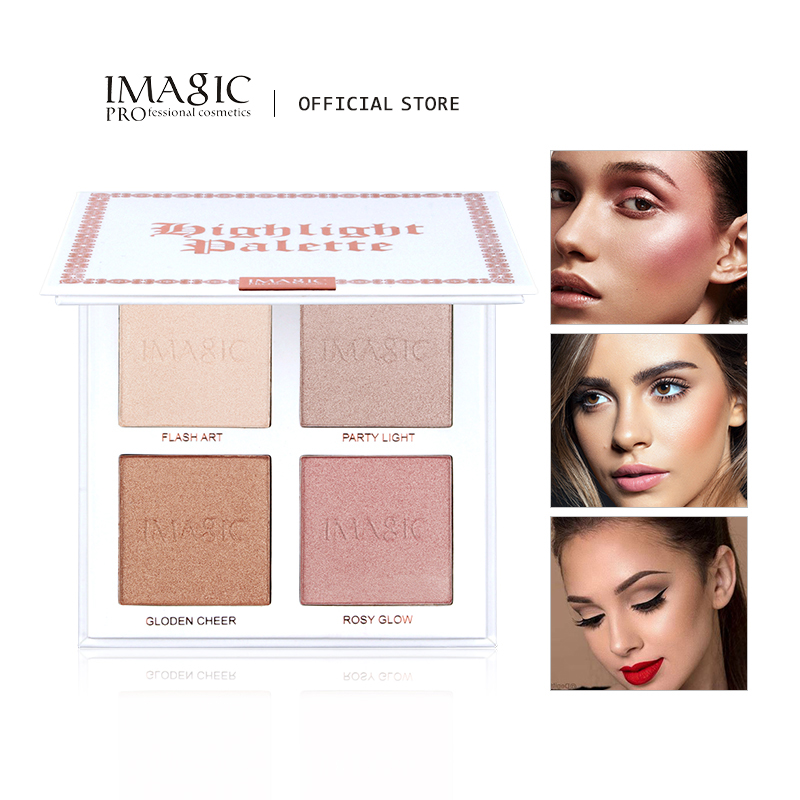 Highlighter Bronzer Palette - IMAGIC 4-Farbe Highlighter & Contouring Für