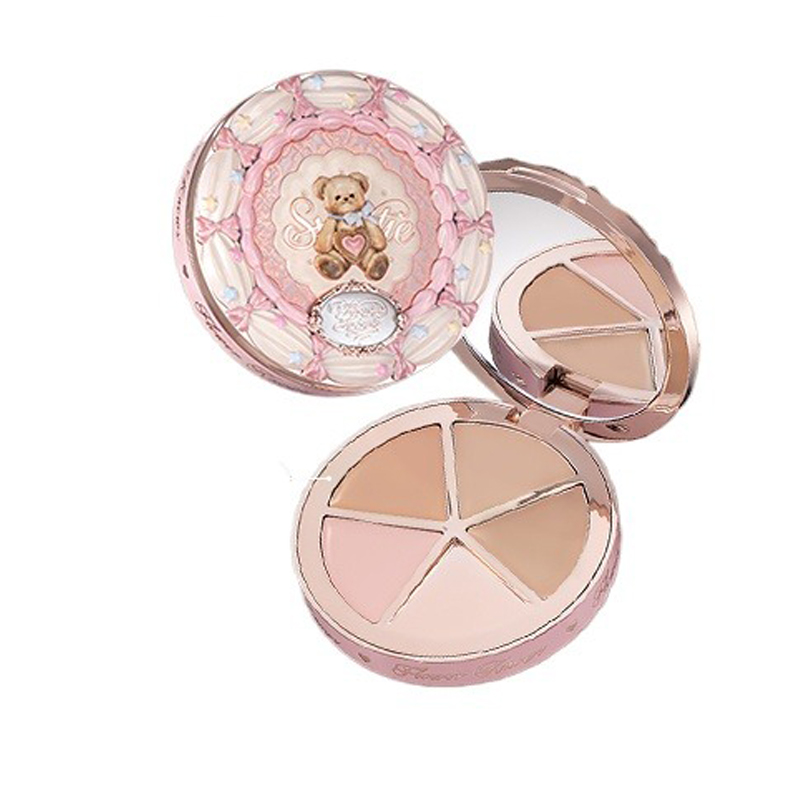 Highlighter Bronzer Palette - FLOWER KNOWS THE SWEETIE BEAR 4-Farben-Concealer,