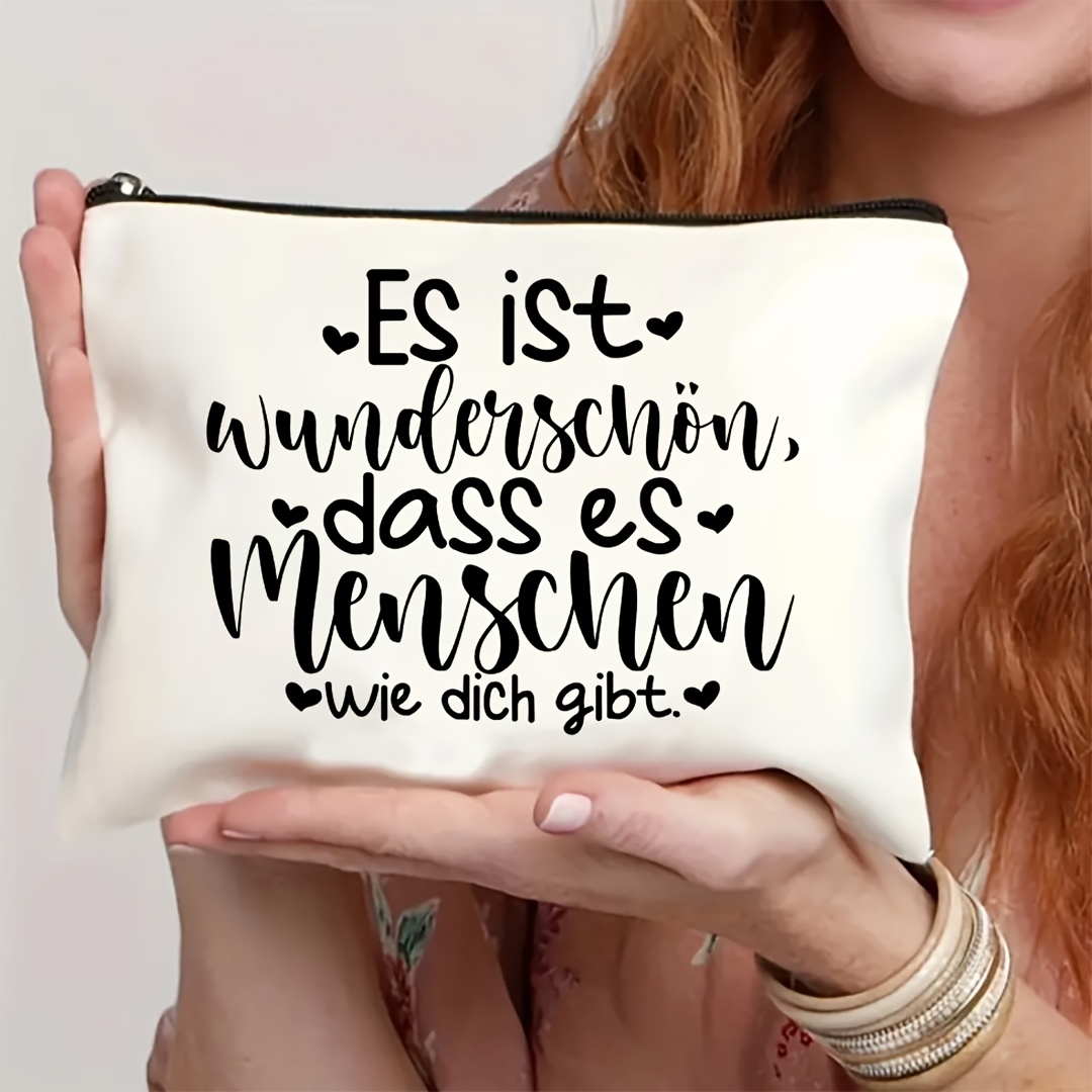 Beauty Of Makeup Quotes - 1 Stück Kosmetiktasche mit deutschem inspirierendem