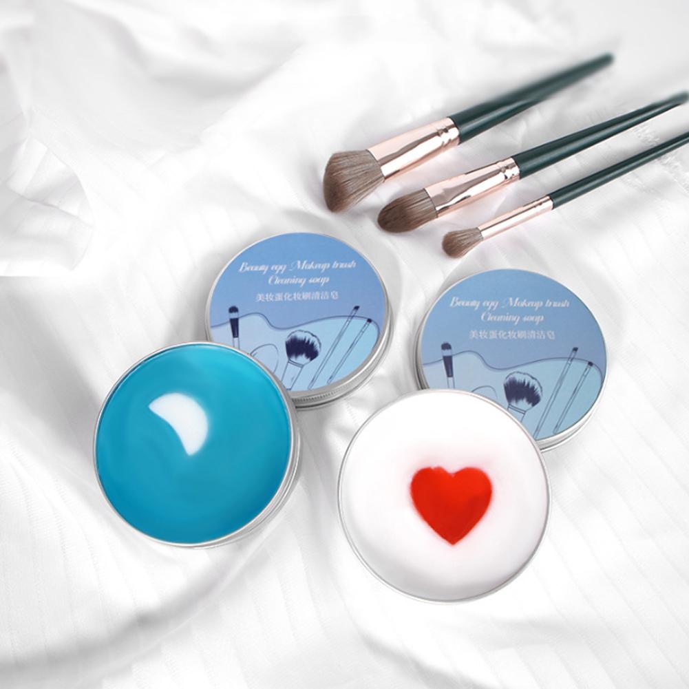 Beauty Makeup Brushes - 1 Set 50/100g Niedliche Herzförmige Make-up-Pinsel-Reinigungsseife