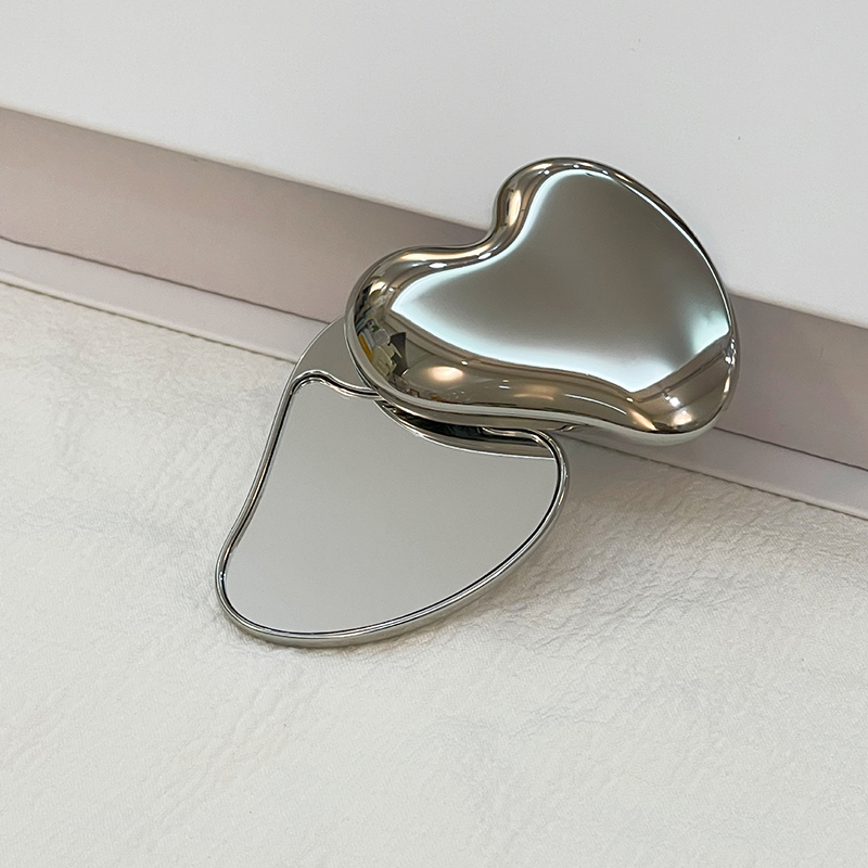1PC Herz Form Make-Up Spiegel  – Beauty Makeup For Girl Bewertung und Preis