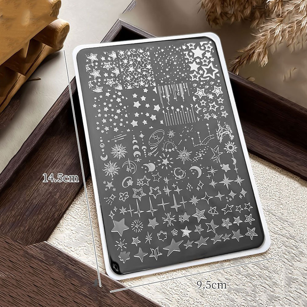 14,5*9,5 Spitzen-Metall-Nagelk – Nail Art Stamping Kit Bewertung und Preis
