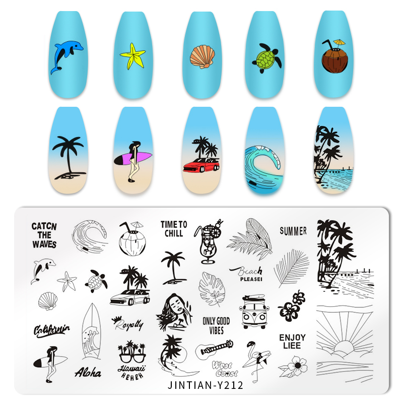 Sommer Nail Art Stempelplatte  – Nail Art Stamping Kit Bewertung und Preis