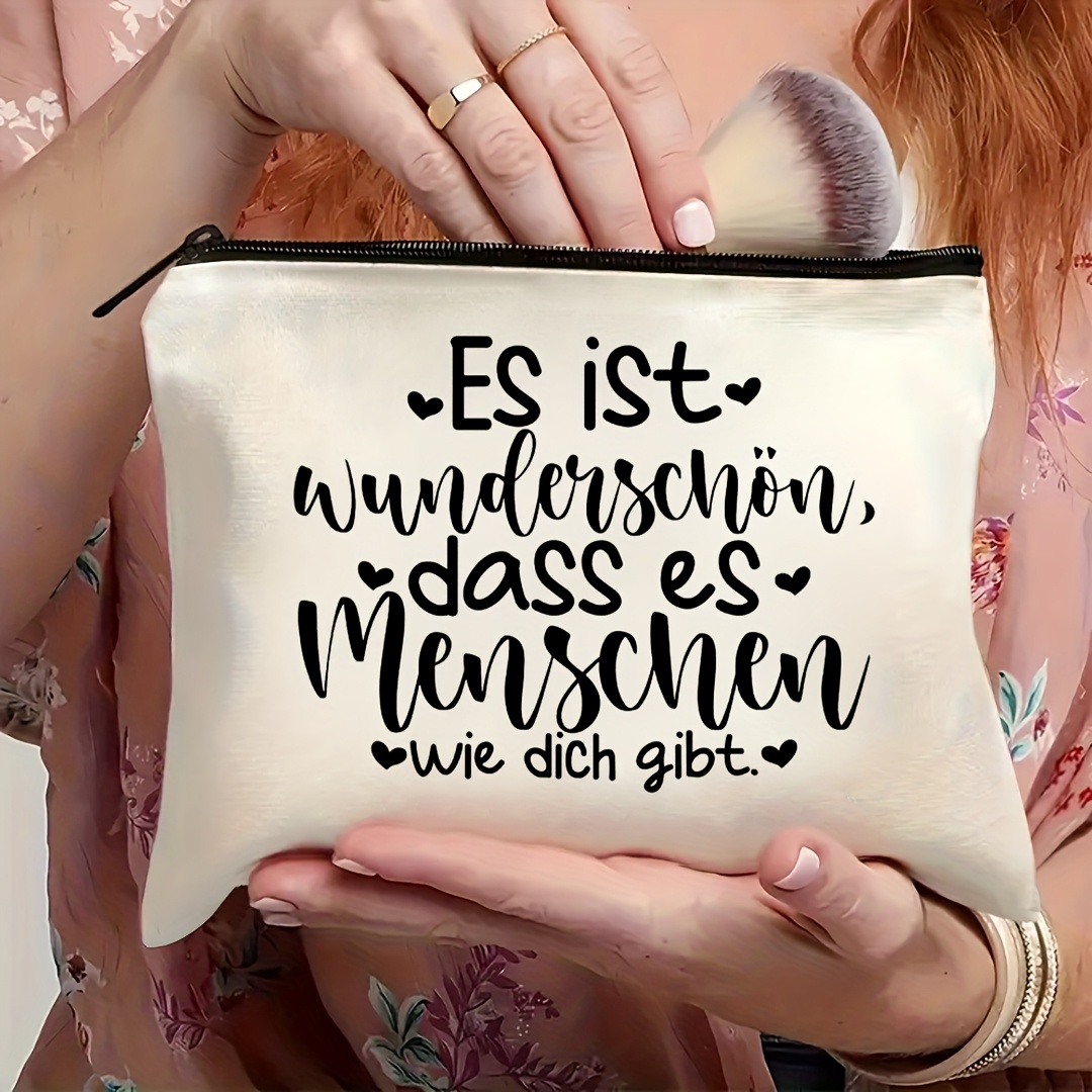 1 Stück Kosmetiktasche mit deu – Beauty Of Makeup Quotes Bewertung und Preis