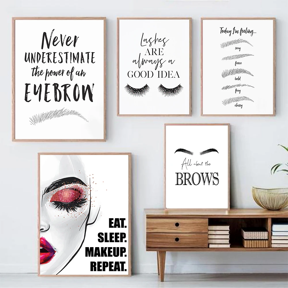 Mode Make-up Leinwand Malerei  – Beauty Of Makeup Quotes Bewertung und Preis